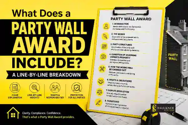 Party Wall Awards Explained Line-by-Line: What Property Owners and Neighbours Need to Know 1 What Does a Party Wall Award Include? A Line-by-Line Breakdown Woking